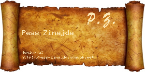 Pess Zinajda névjegykártya